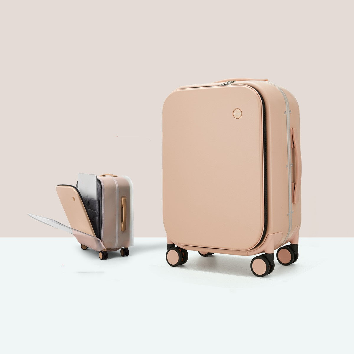 Ouverture avant de la planche 20 Valises en aluminium cadre
