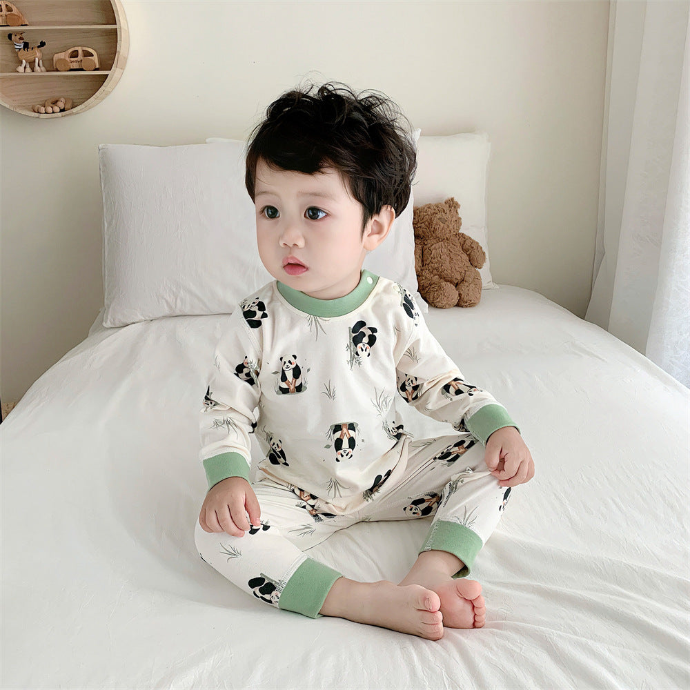 Ensemble de vêtements d'automne pour enfants en coton pur