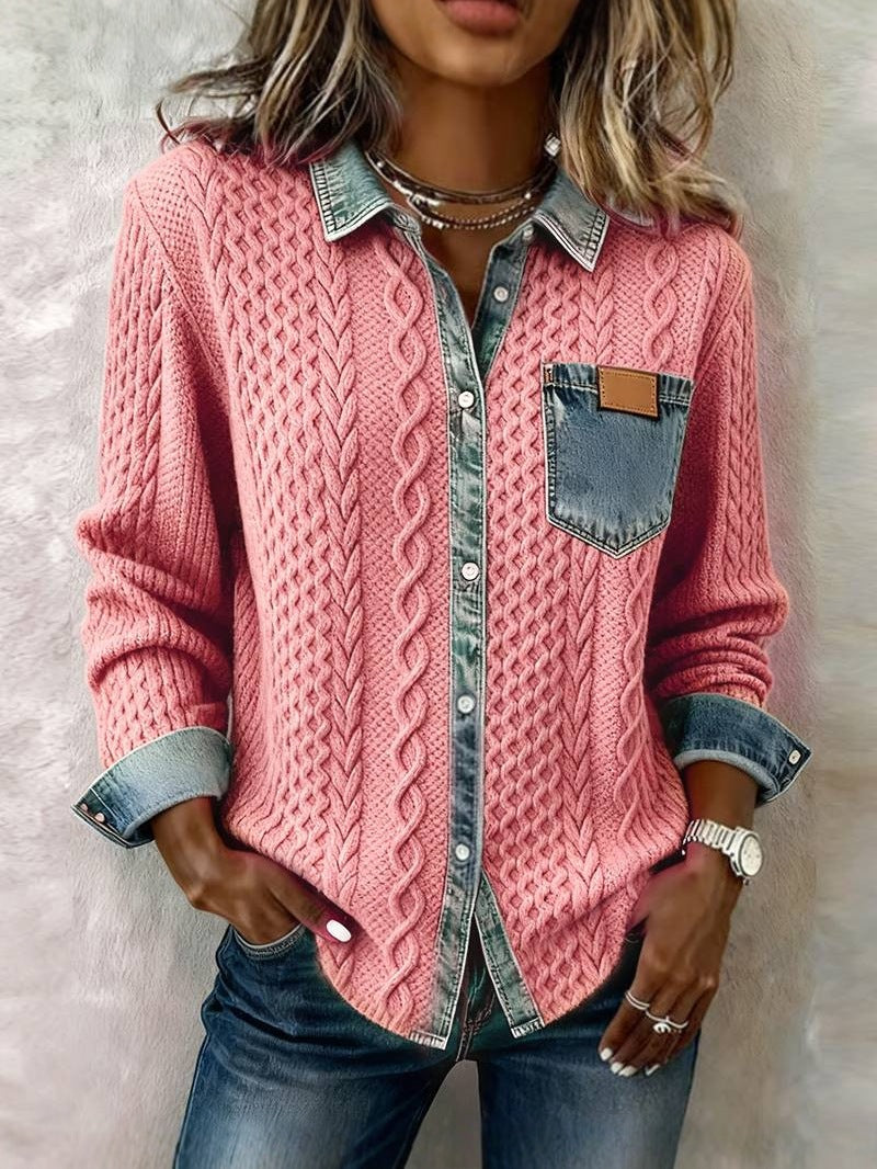 Chemise de Denim de style européen et américain pour femmes