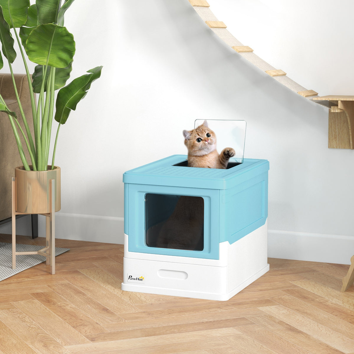 Boîte à litière pour chats à capuchon