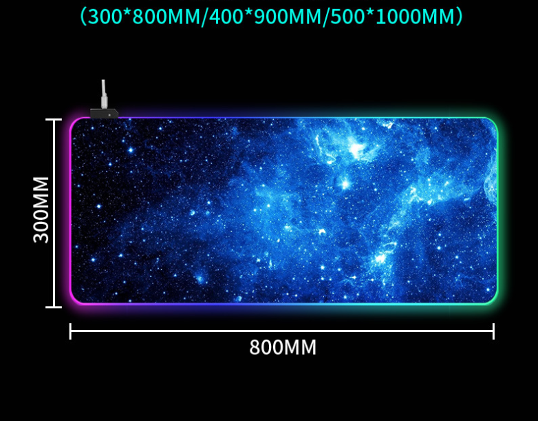 Étoile Sky RGB Surdimensionné Souris Lumineux Pad Anti-Slip