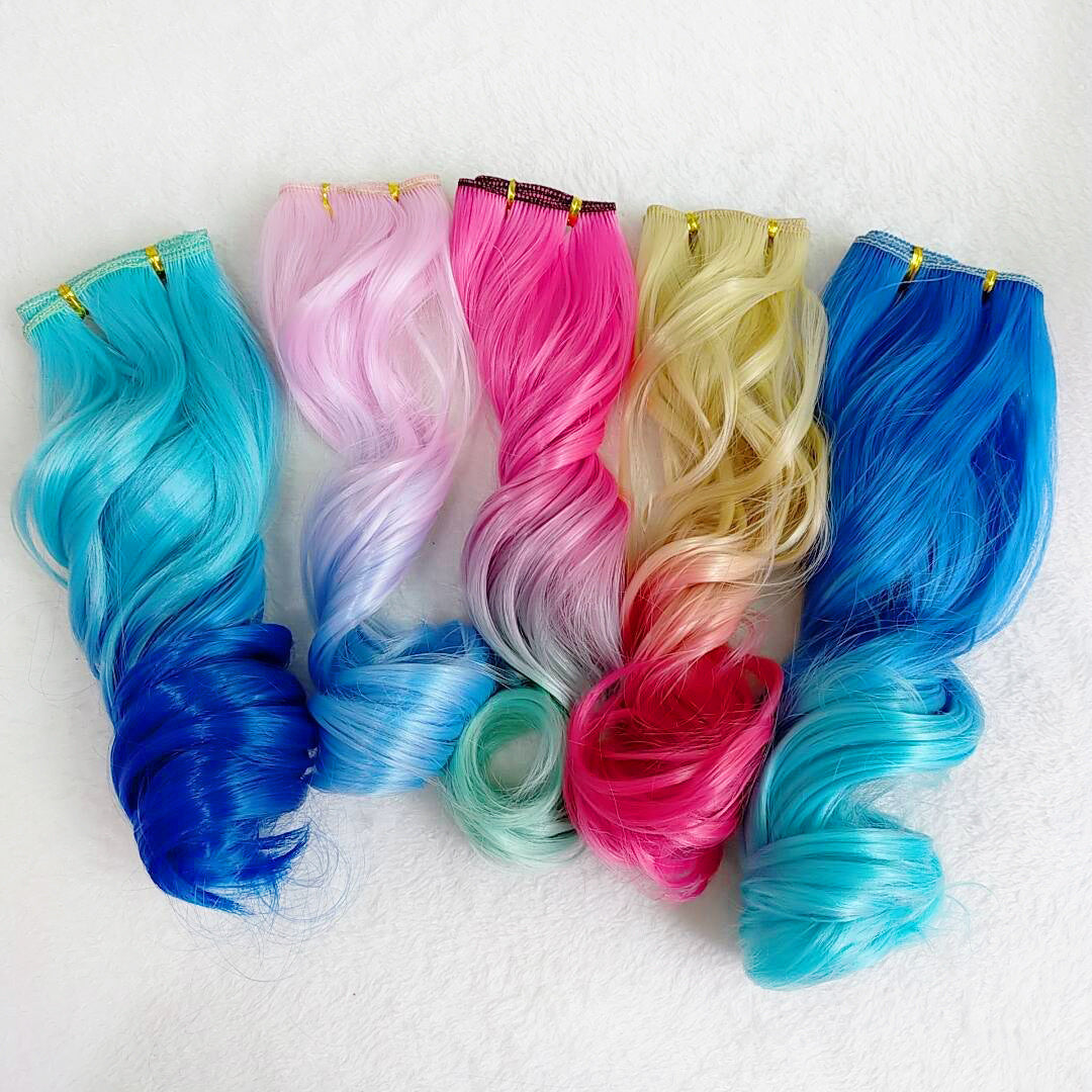 Gradient Curly Accessoires capillaires pour enfants faits à la main