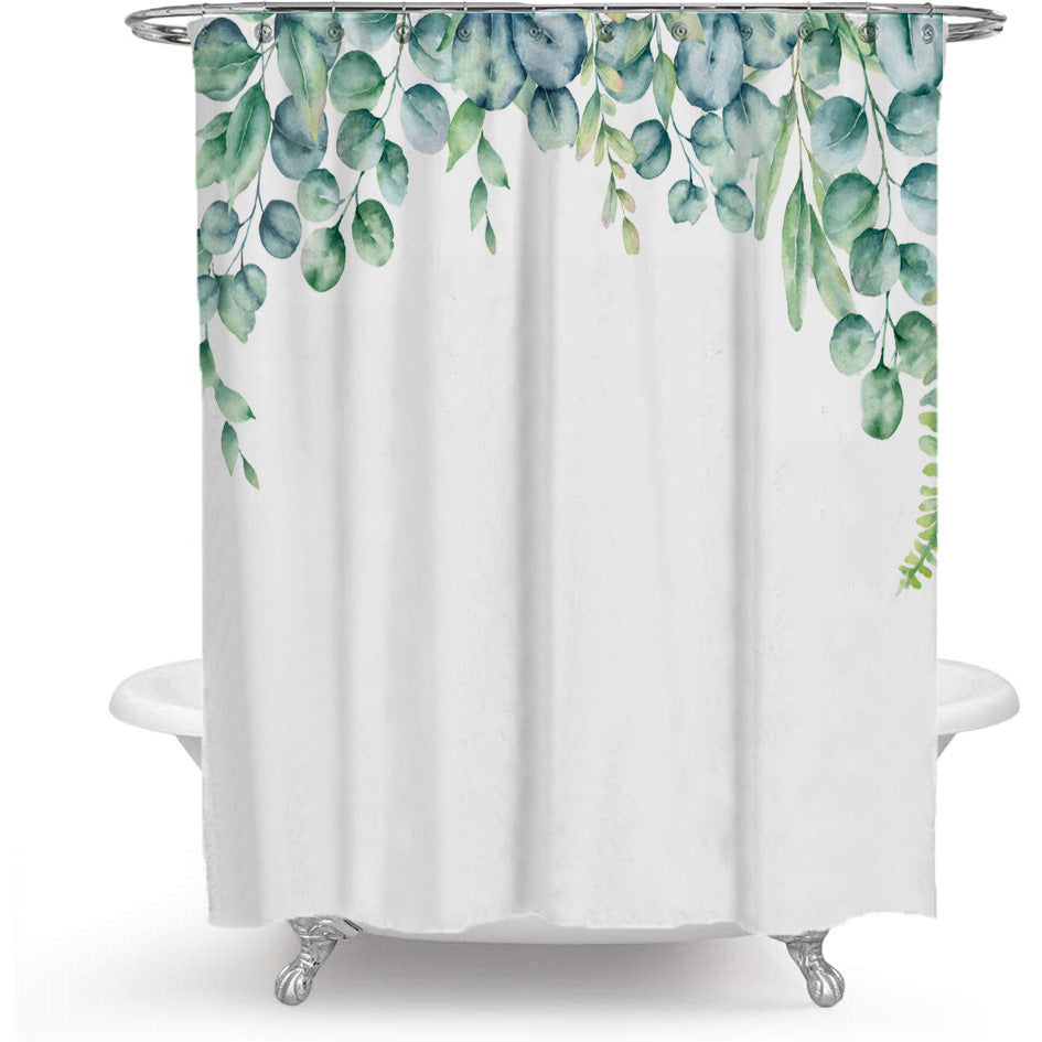 Couleur Floral plante douche rideau salle de bain rideau polyester