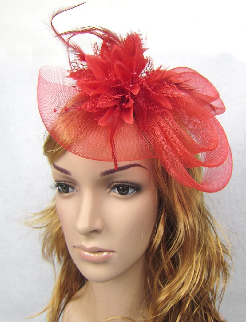 Fleur de tête de maille de plume de mariée