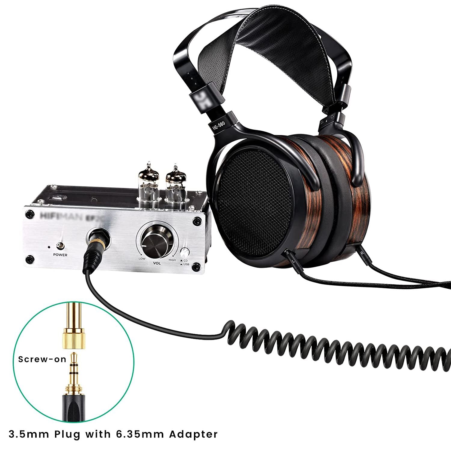 Convient pour HE400i He560 Double casque de prise 25mm câble de ressort