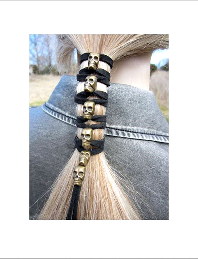European And American Hot-seller Skull Hair Accessories Velvet Rope DIY Accessories Cheveux