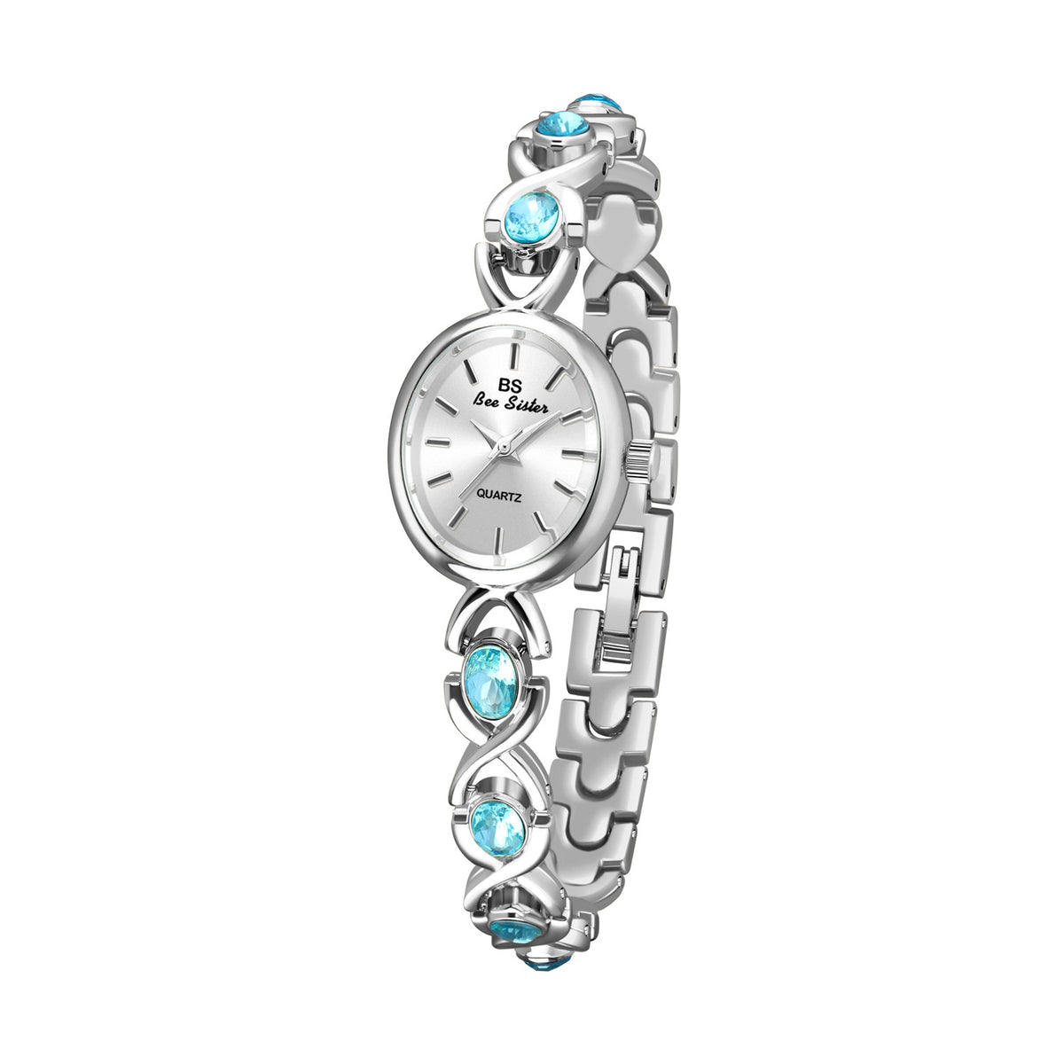 Glacier à glace ovale Saphir Petite montre de luxe légère