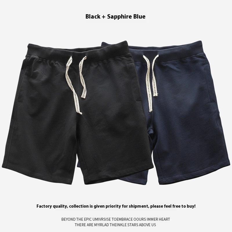 Lose Outer Wear Khaki Solid Color Casual Short homme