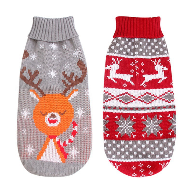 Vêtements de chien en col roulé de Noël