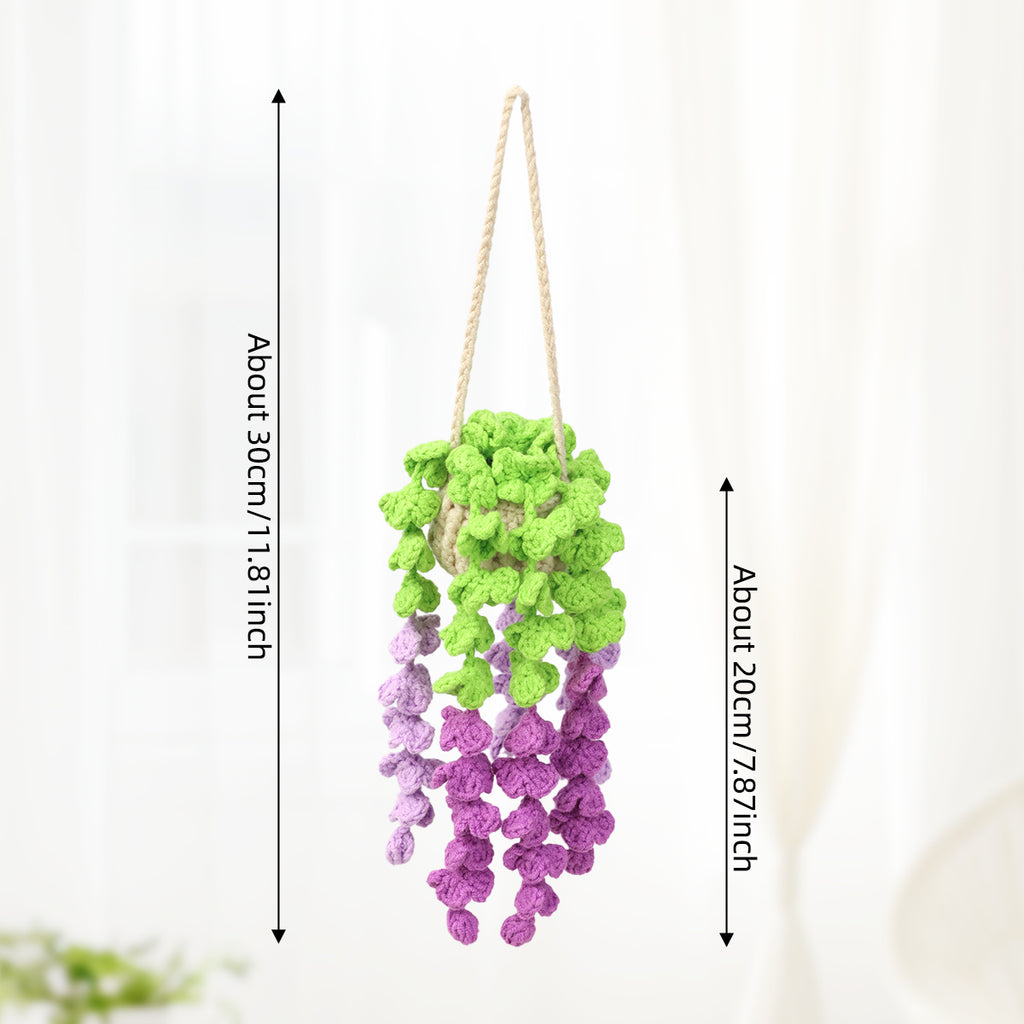 Crochet fait main assorti couleur suspension Wisteria Ornement en pot Everlasting Soft Fils Cro