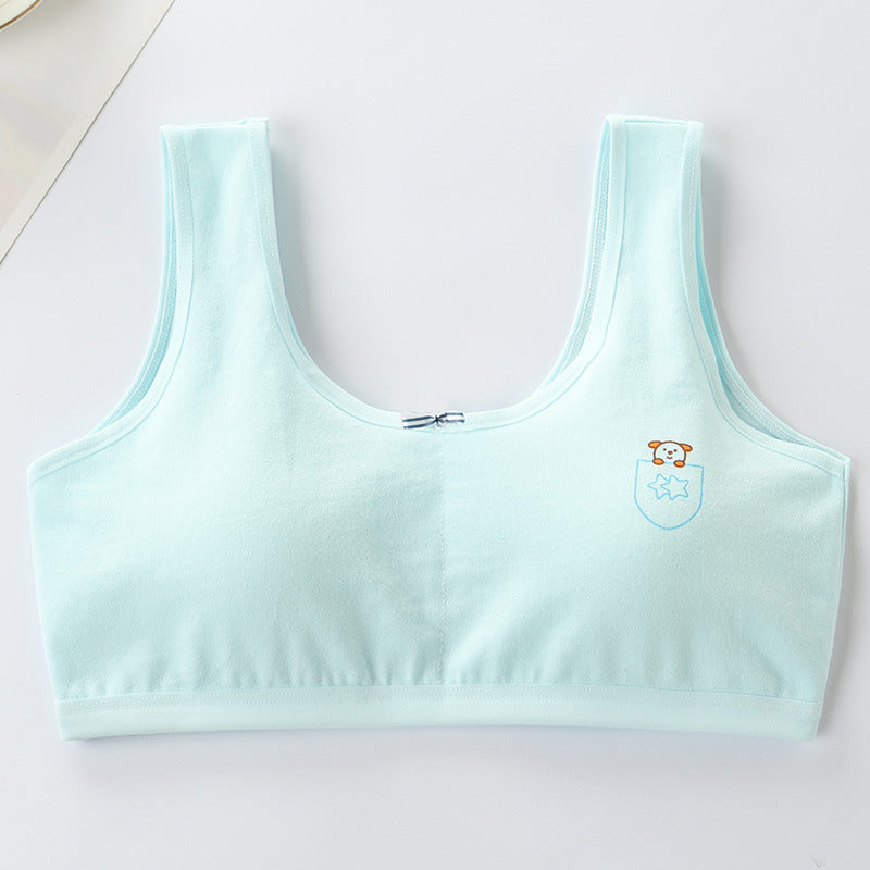 Veste d'étudiante primaire Femelle Junior High Girl Lycée Sous-vêtements Pure coton Bra