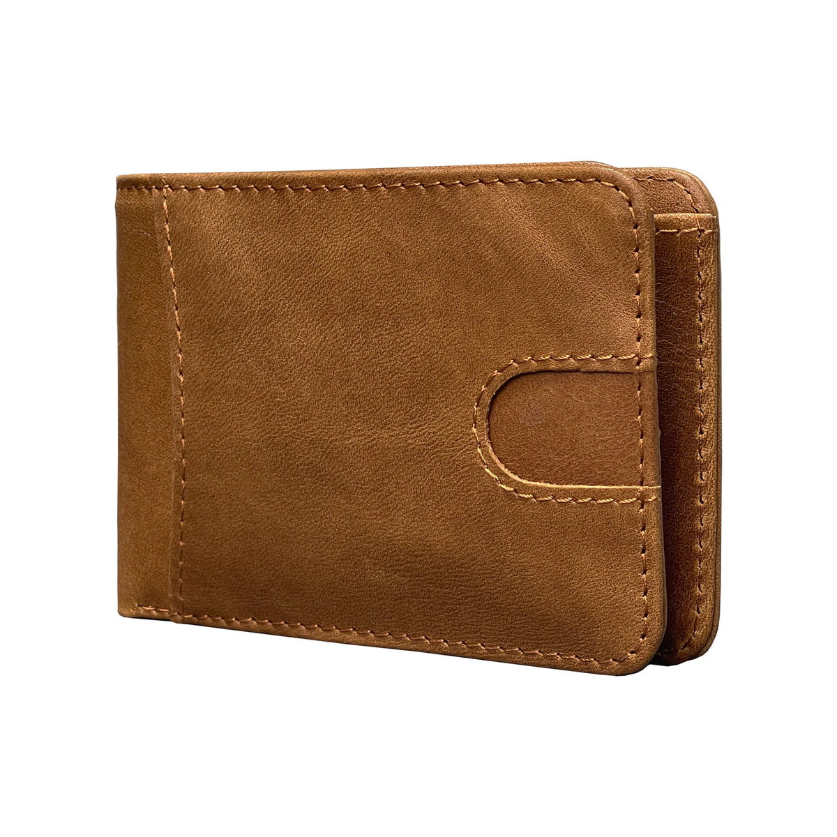 Oil-cracked leather card holder