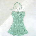 Veste sans haltère sans haltère sans haltère à point de Polka vert menthe