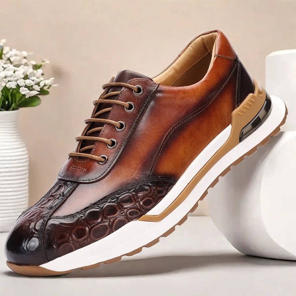 Chaussures en cuir Cowhide First Layer Fashion pour hommes