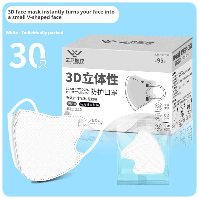 Été mince mignon V visage Ins Style indépendant 3D Masque tridimensionnel 30 PCs
