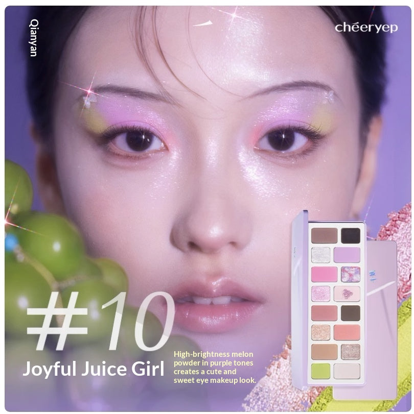 Palette à paupières de 16 couleurs Matte et finitions Shimmer pour Cosplay