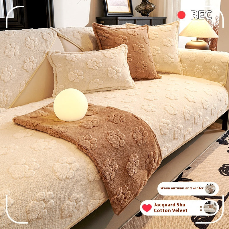 Sofa Coussin simple antidérapant de style crème polaire épais