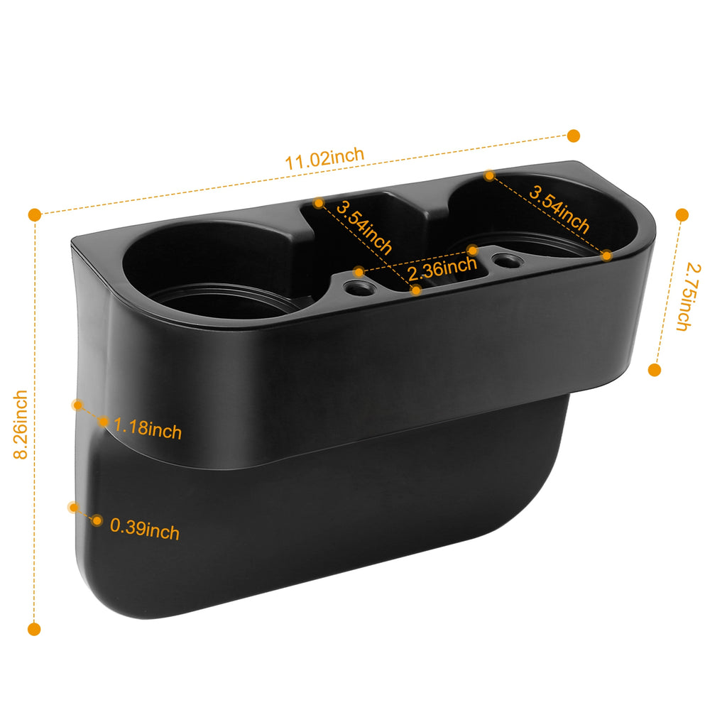 1Pc Car Seam Cup Holder Seat Gap Wedge Drink Storage Organizer Console Side Pocket Mount S