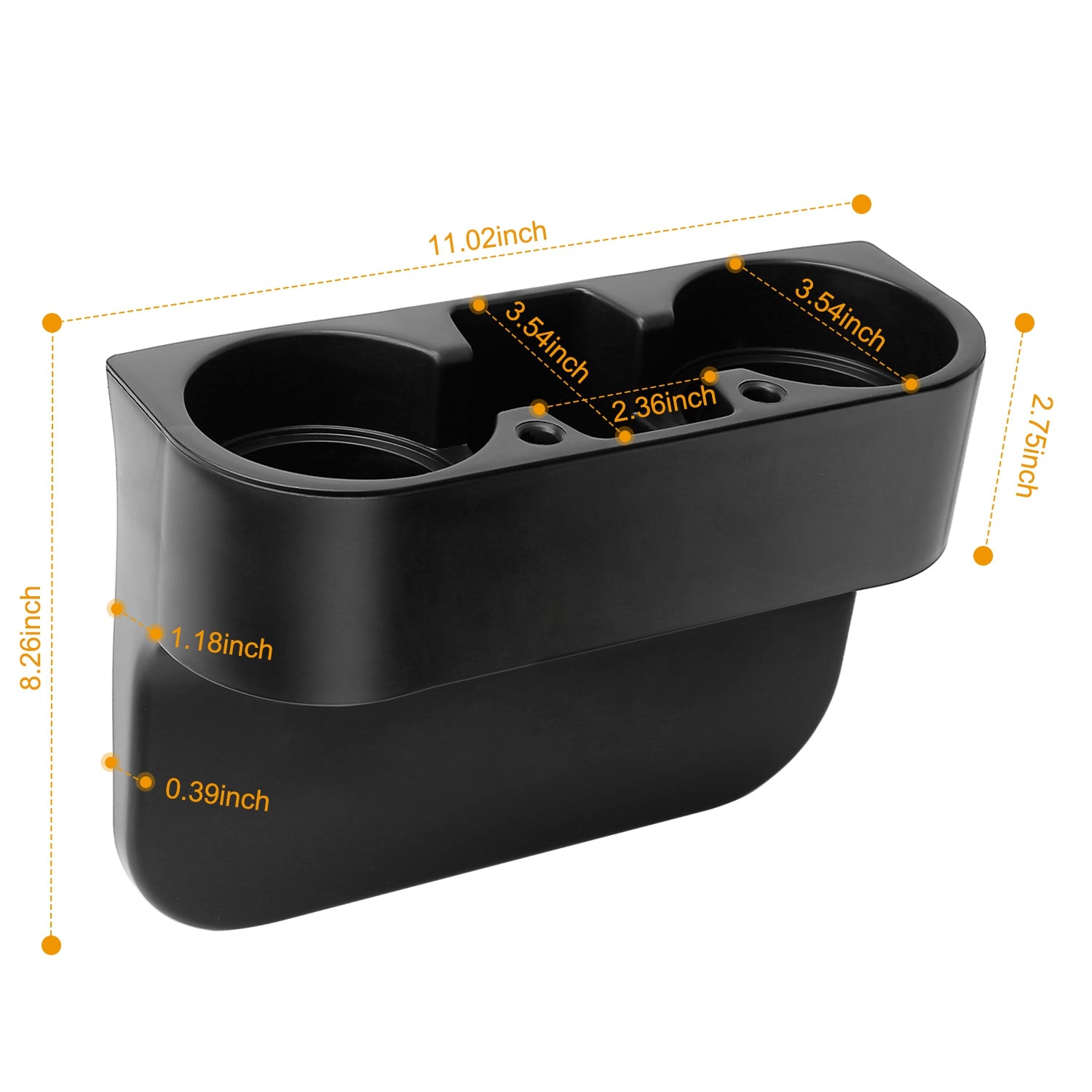1Pc Car Seam Cup Holder Seat Gap Wedge Drink Storage Organizer Console Side Pocket Mount S