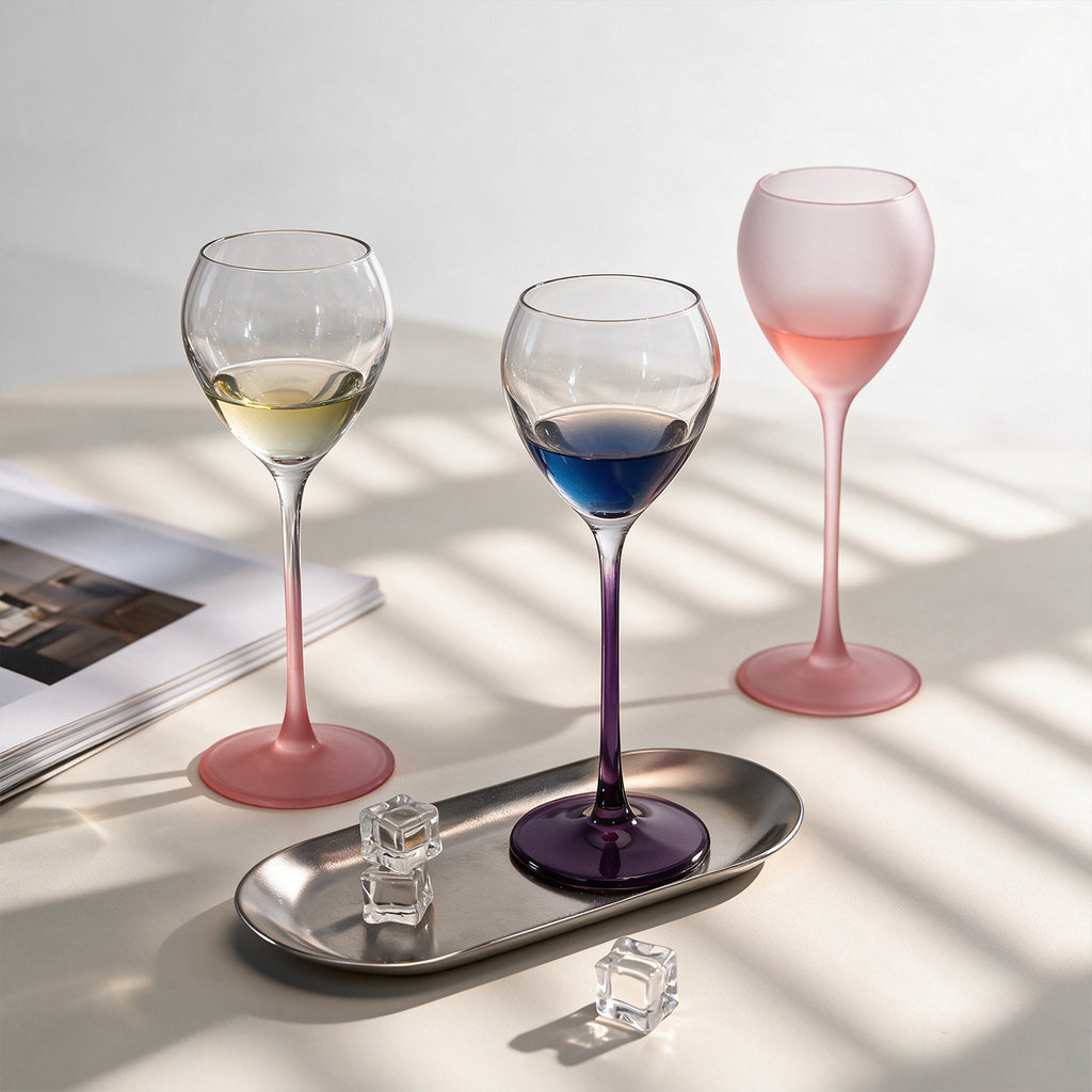 Verre à vin gradué à haute tige pour usage domestique