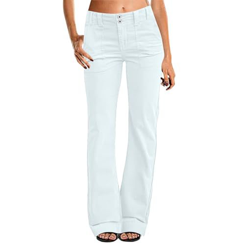 Pantalon de coton à lames élastiques en poche pour femmes à vente chaude