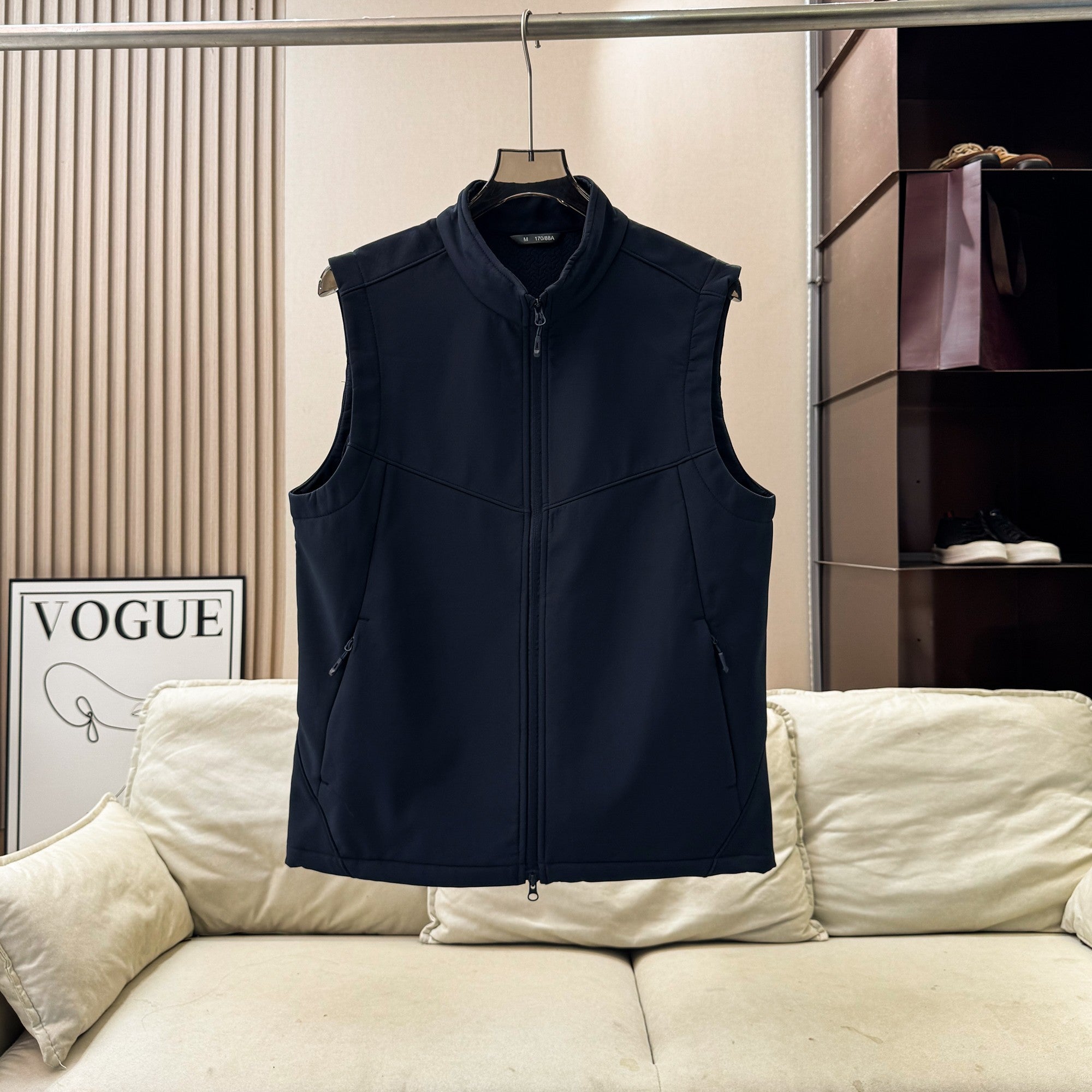Hommes Femmes Couples Softshell Vest Stand Collar Zip Up Outdoor Sleeveless Jacket Windproof W