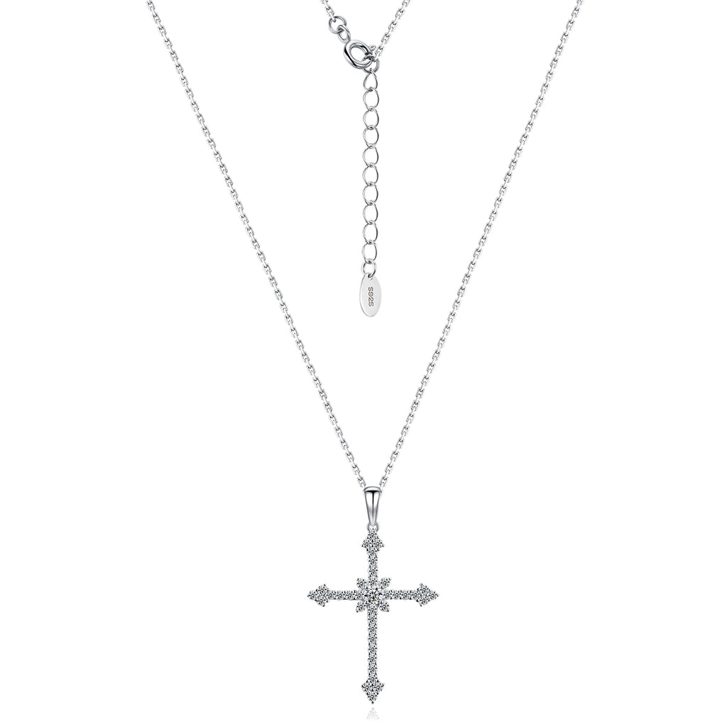 S925 Collier de traverse en mousse d'argent sterling 3.0mm Centre D Couleur VVS1 40-45cm Silv