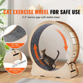 Roue d'exercice de chat en bois Grande roue tapis de chat pour roues de course de chat intérieur avec Deta