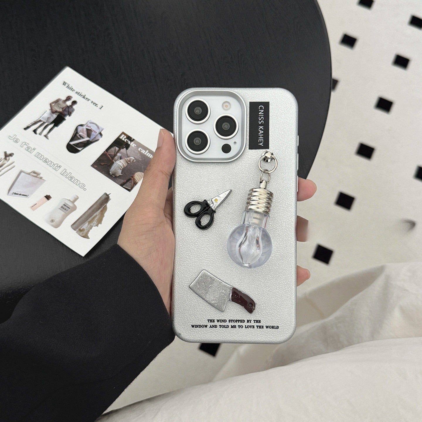 Trendy Cool et Cas de téléphone en argent créatif avec un style unique