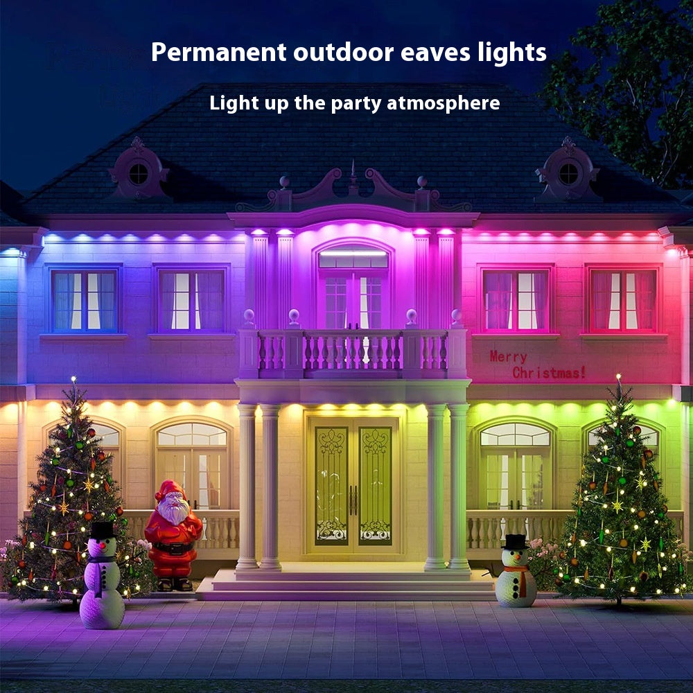 Eaves extérieures matching couleur de lumière dans divers scénarios
