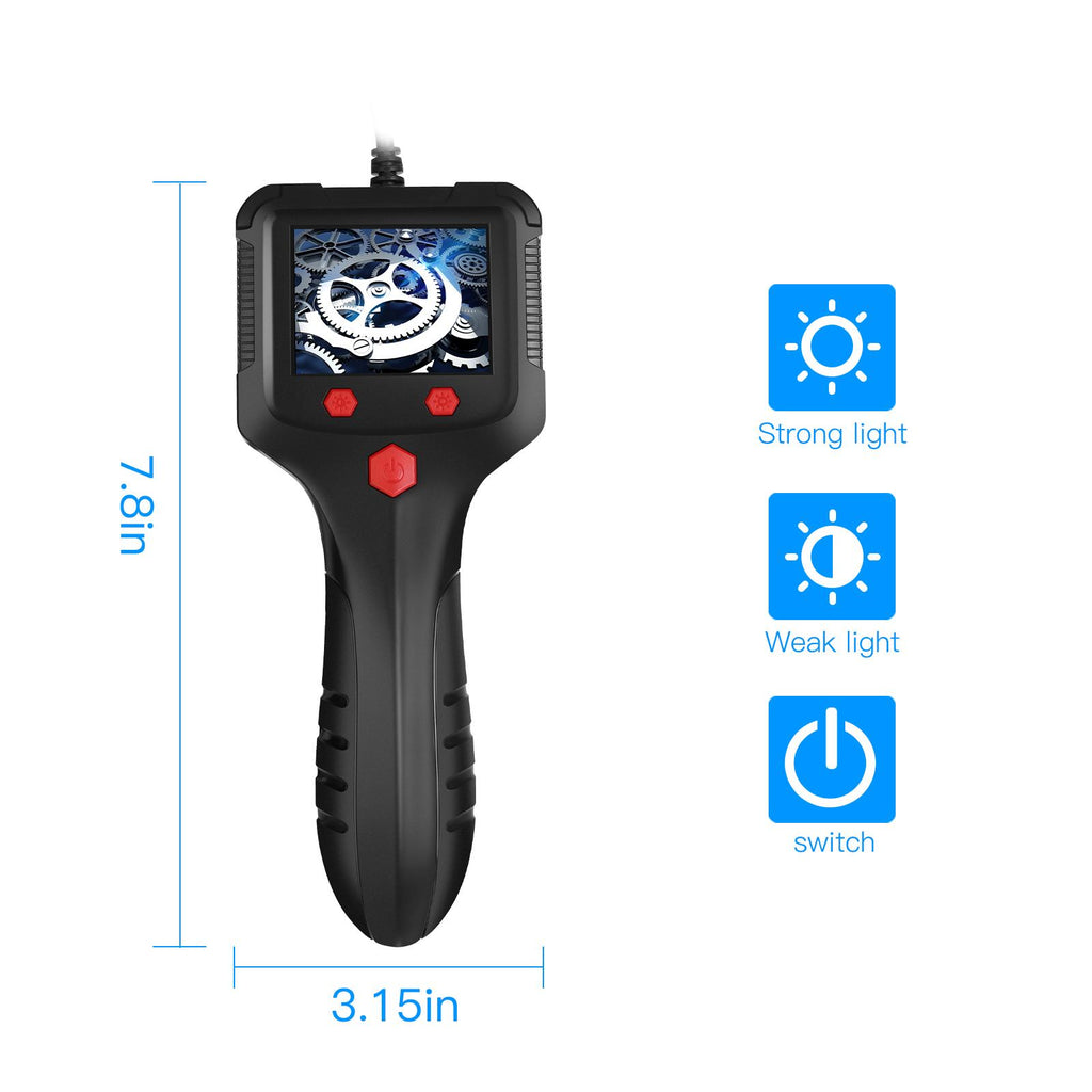 Caméra d'endoscope étanche HD double-Lens avec lumières intégrées