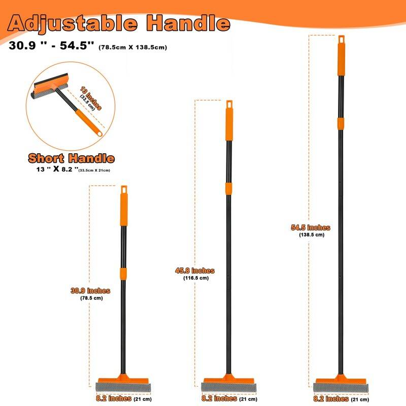 Nettoyeur de fenêtre télescopique 138,5cm Poignée courte extensible 33,5cm