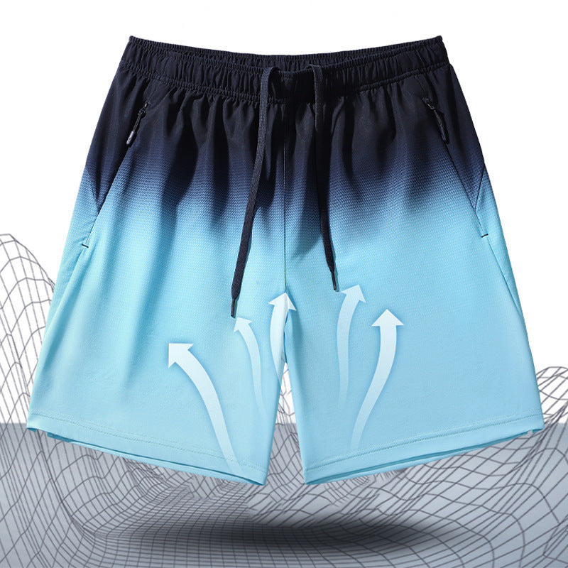 Short en soie de glace mince d'été pour hommes