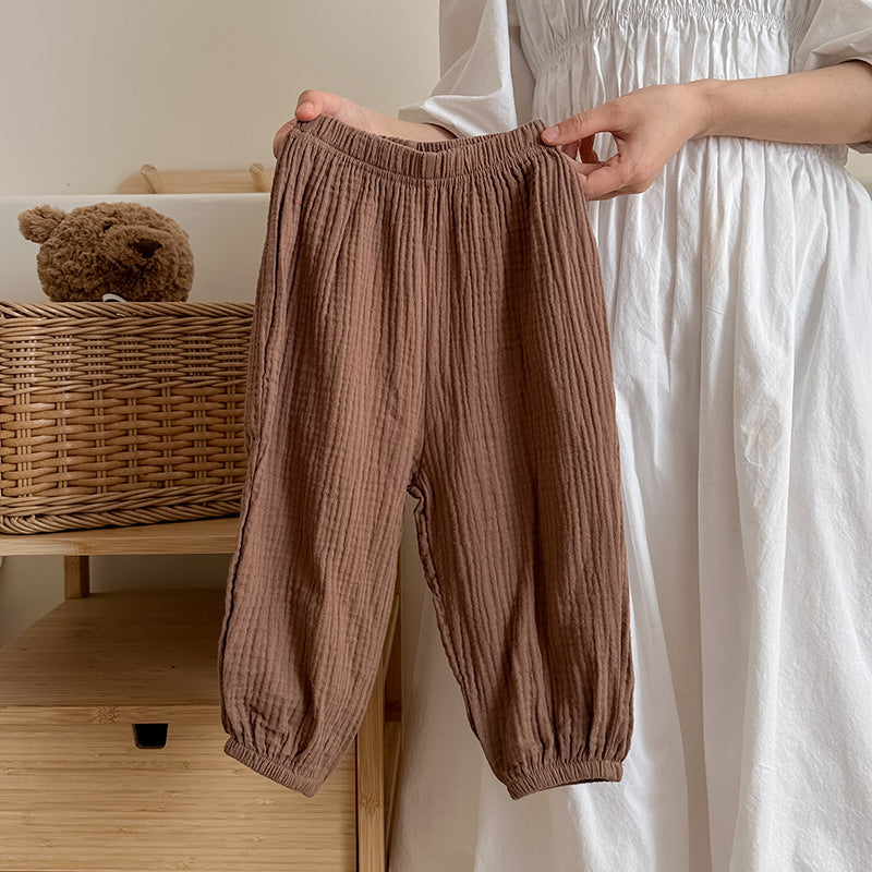 Pantalon pyjama pour filles en coton mince