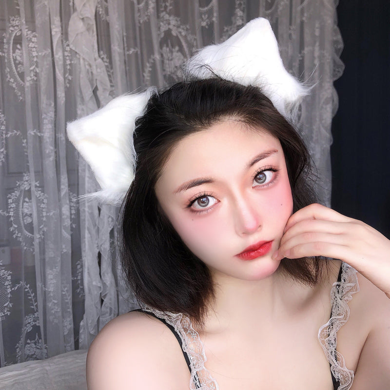 Bandeau d'oreilles de chat mignon en peluche