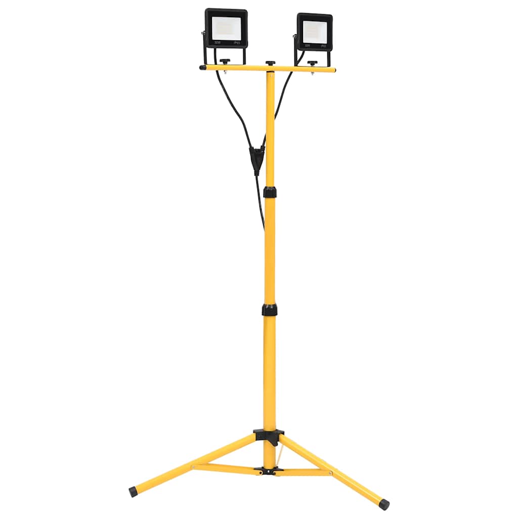 Projecteur LED avec trépied 2x30 W blanc chaud