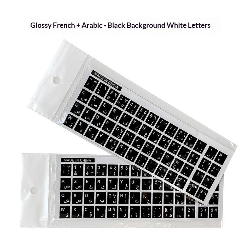 Stickers Clavier Smooth Français Russe Arabe