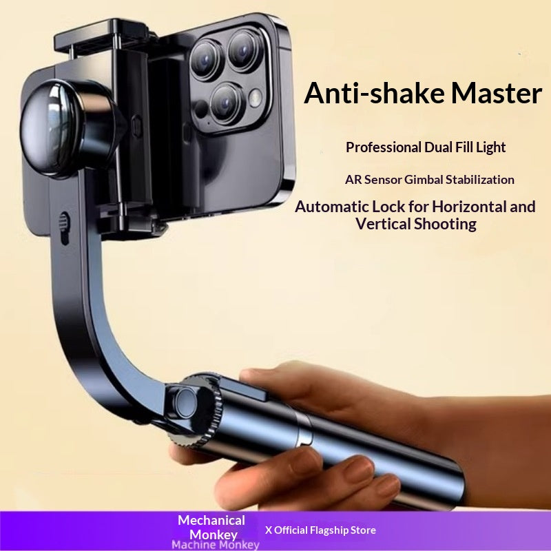 Portable Gimbal Stabilizer with Dual Fill Light Selfie Single-Axis Smart Stabilizer