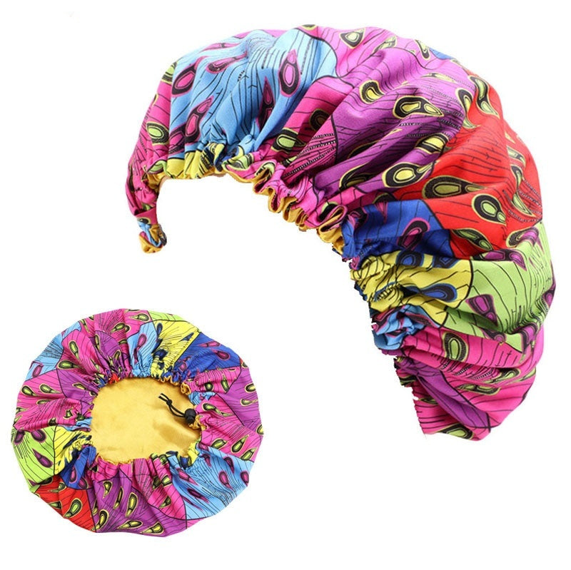Chapeau rond double couche imprimé