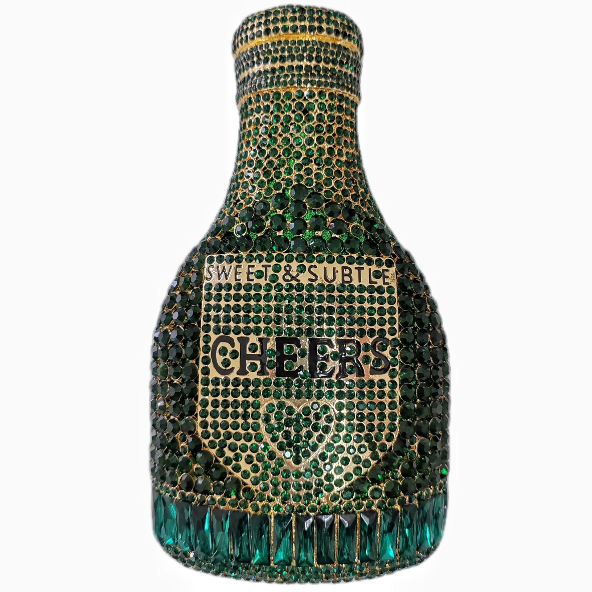 Bouteille de Champagne Strass Soir Clutch Sac Femme