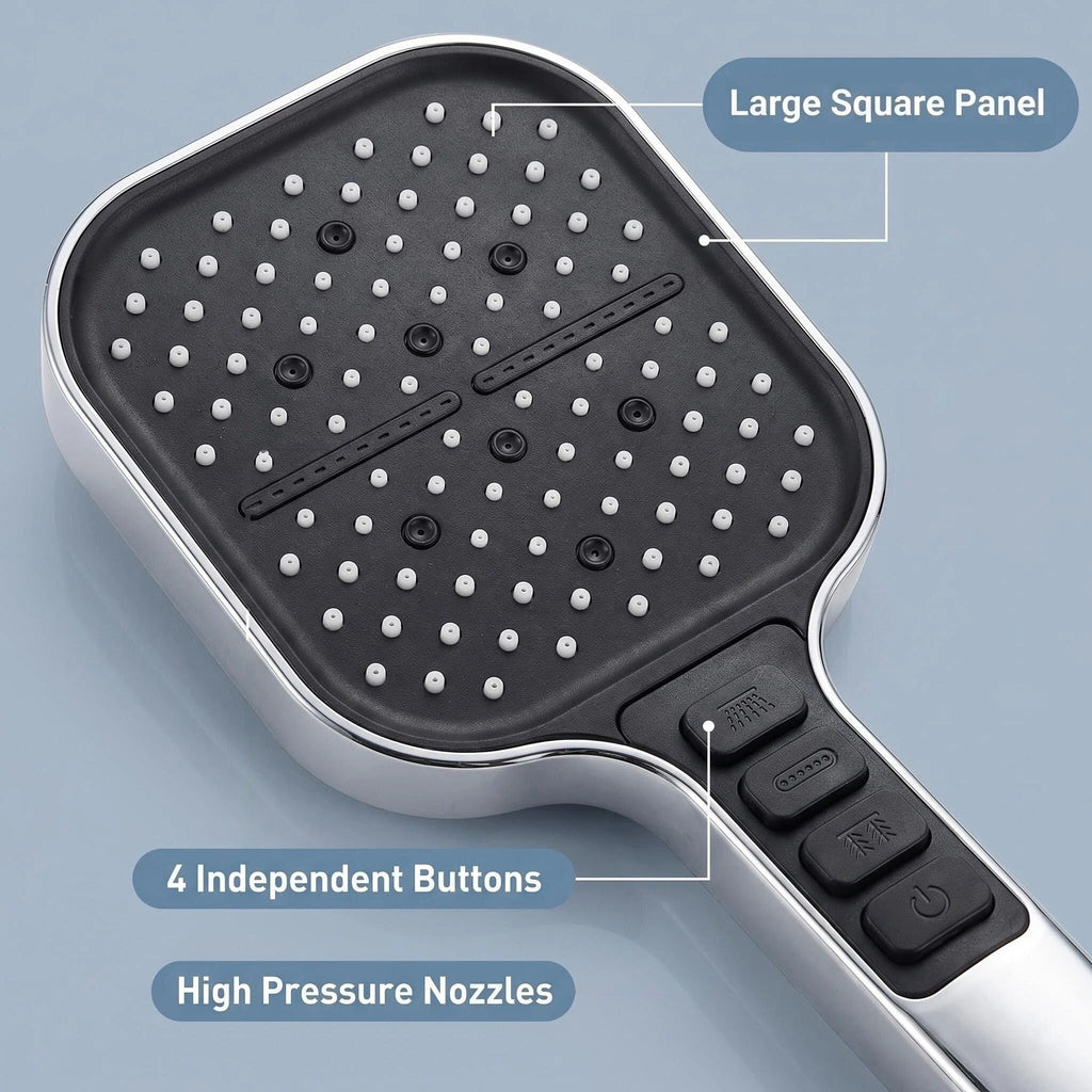 Tête de douche portable avec modes multiples et Combo à 4 boutons