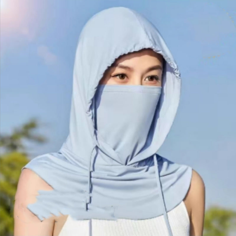 Masque du soleil Écharpe respirante en soie de glace pleine face pour hommes