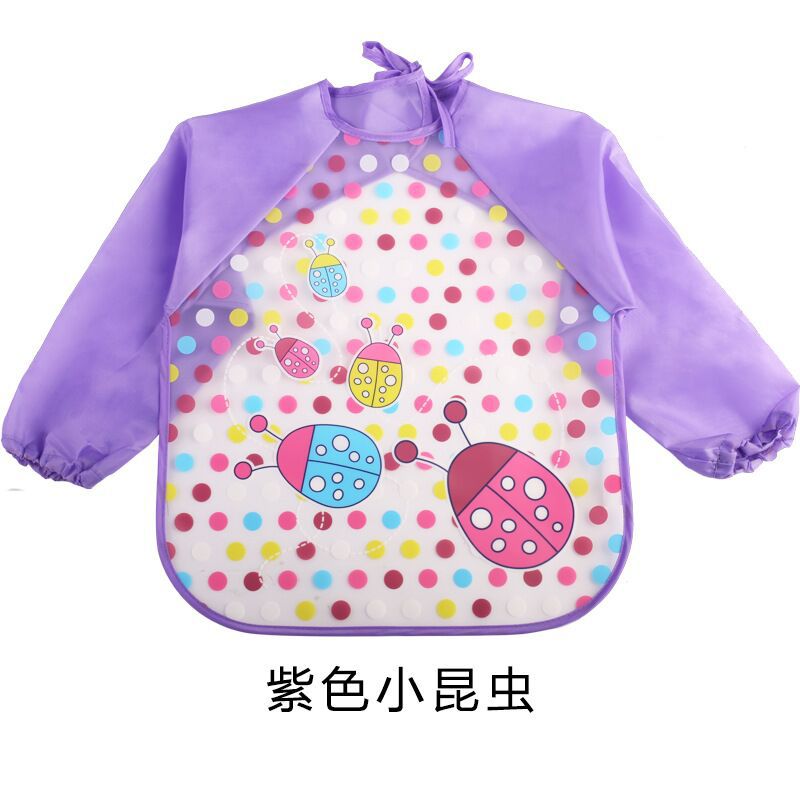 Gown enfant manches longues enfants imperméable repas Baby Tablier Peinture Vêtements Bib Protectiv