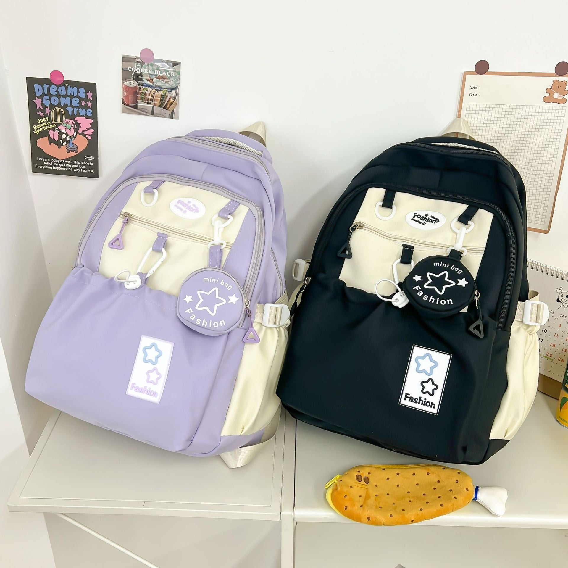 Mignon fille junior lycée étudiant beau sac à dos