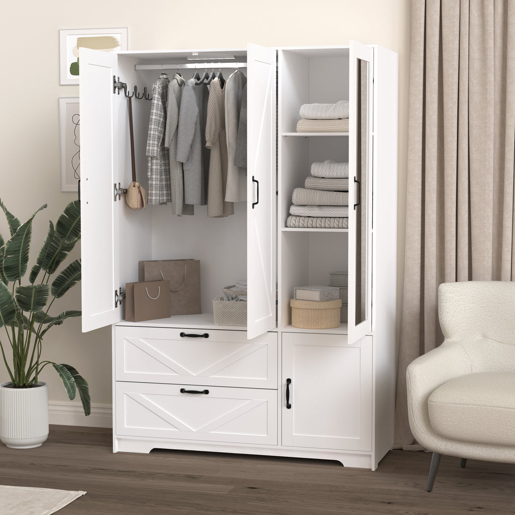 4 portes armoire armoire avec miroir