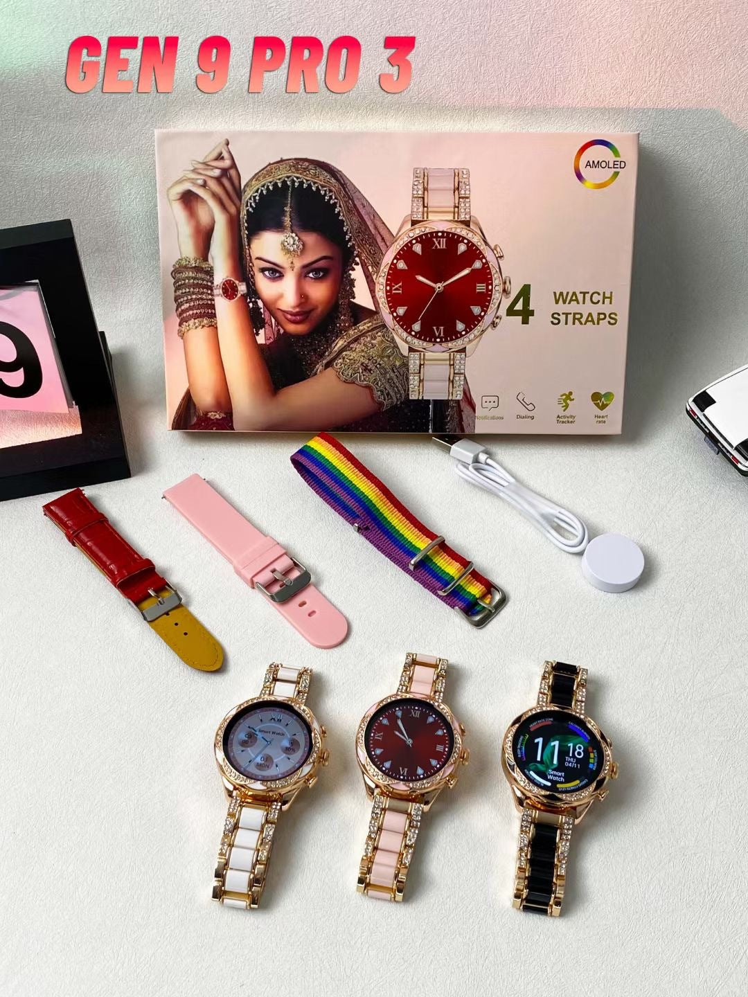 Fréquence cardiaque Exercice de pression artérielle Smartwatch Set