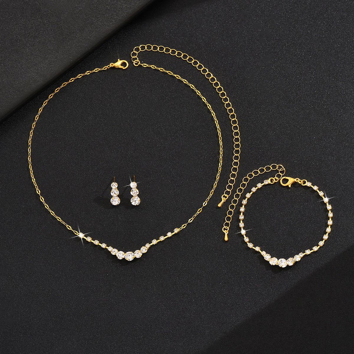 Collier à chaîne en strass brillant