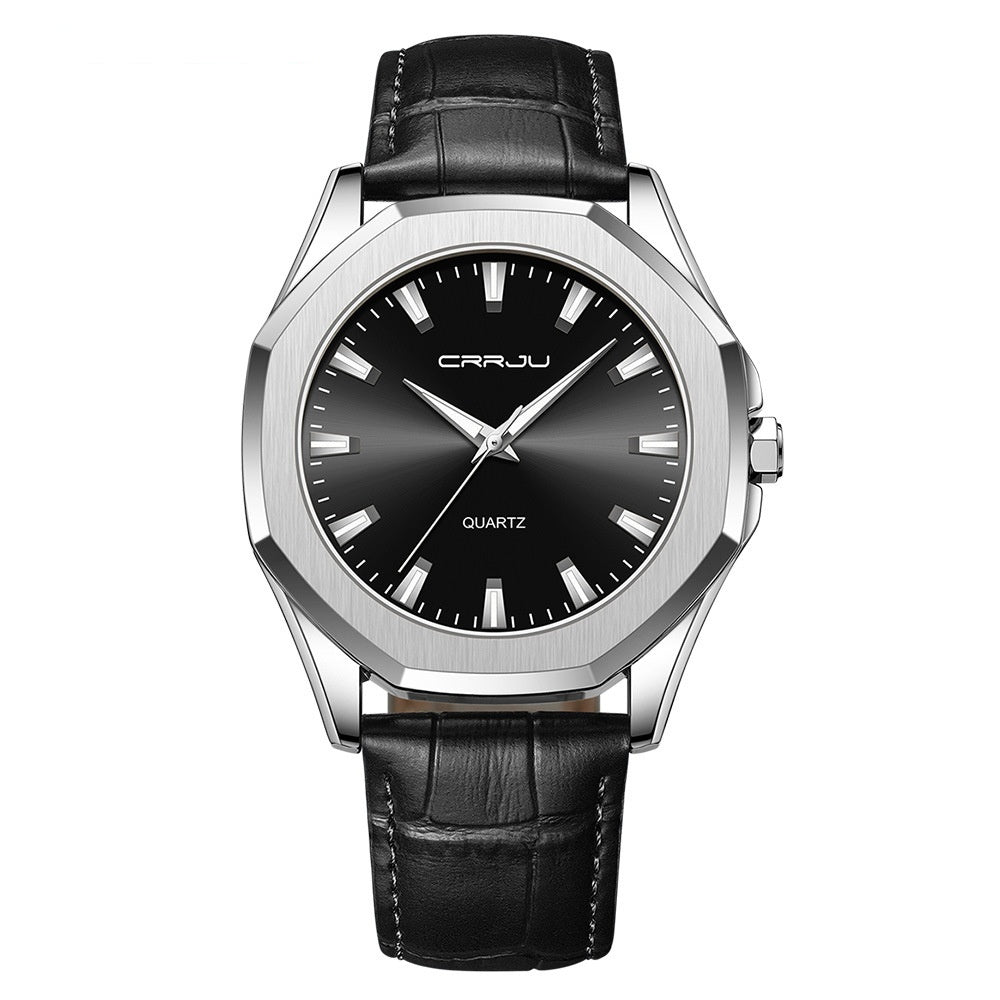 Montre à quartz ronde étanche simple