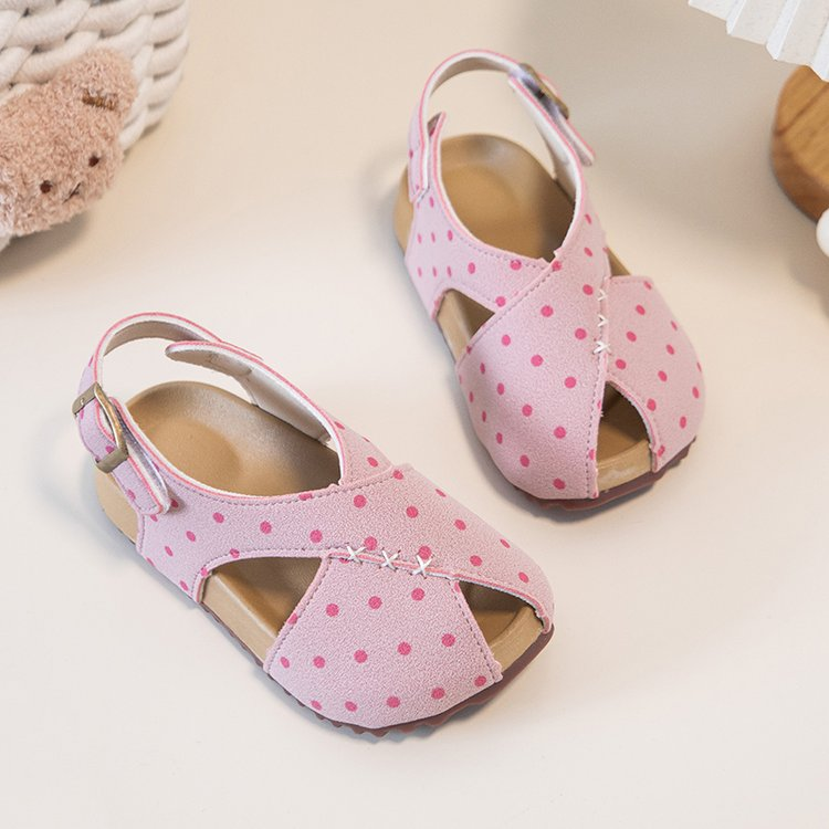 Été Enfants Polka Dot Birken Sandales romaines