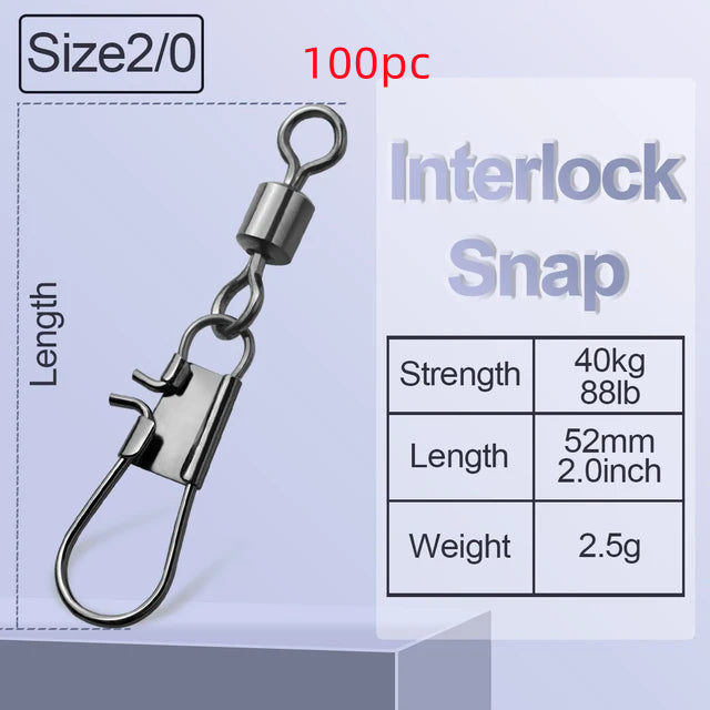 8-forme anneau American Swivel B- type broche connecteur rapide Lure fournitures de pêche connexion
